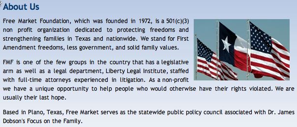 Free Market Foundation - "About Us" page, 2008