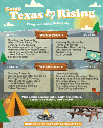 Camp Texas Rising 2022 Schedule