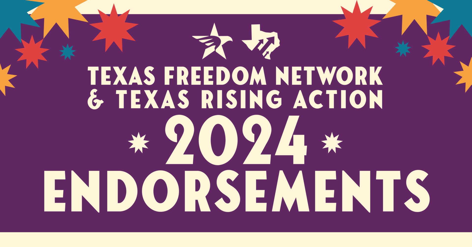 2024 Endorsements Fall Banner v1 Texas Freedom Network